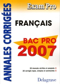Lionel Audion - Français Bac Pro - Annales corrigées.