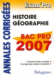 Jean Menand - Histoire Géographie Bac Pro - Annales corrigées.