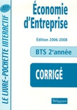 Monique Boulet et Patrick Enreille - Economie d'Entreprise BTS Tertiaires 2e année - Livre du professeur.