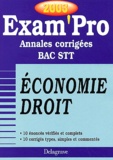 Patrice Barthélémi - Economie Droit Bac Stt. Annales Corrigees 2003.