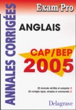 Elisabeth Dubois - Anglais CAP/BEP - Annales corrigées.