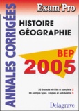 Jean Menand - Histoire-Géographie BEP - Annales corrigées.