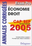 Patrice Barthélémi - Economie Droit CAP, BEP tertiaires - Annales corrigés.