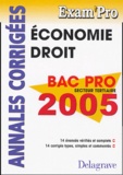 Patrice Barthélémi - Economie Droit Bac Pro tertiaires - Annales corrigées.