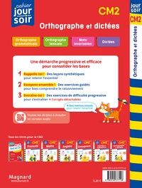 Cahier du jour/Cahier du soir Orthographe et dictées CM2  Edition 2023