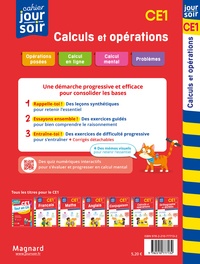 Cahier du jour/Cahier du soir Calculs et opérations CE1  Edition 2023