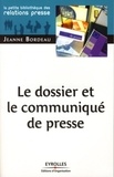 Jeanne Bordeau - Le dossier et le communiqué de presse.