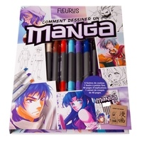 Comment dessiner un manga. Avec 6 feutres, 1 marqueur, 1 bloc de dessins