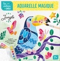 Clémentine Guivarc'h - Aquarelle magique jungle - 6 tableaux avec des contours en relief et une vraie palette de couleurs.
