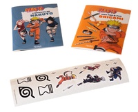 Origami Naruto 100% ninja !. Avec 1 poster, des stickers, 30 grandes feuilles origami, 30 petites feuilles origami, 1 livre documentaire et 1 livre de pas-à-pas