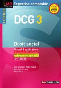 Marie-Paule Schneider - DCG 3 droit social - Manuel & applications.