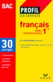 Christophe Martin et Gisèle Guillo - Francais 1ere Serie Technologie Les Confessions Rousseau Livre 1 A 4. 30 Corriges.