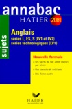 Didier Hourquin - Anglais Bac L, Es, S (Lv1 Et Lv2) Et Series Technologiques (Lv1). Sujets, Edition 2001.