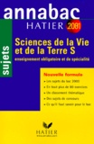 Jean-Claude Hervé - Sciences De La Vie Et De La Terre Bac S. Sujets, Edition 2001.