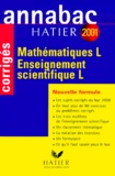 René Merckhoffer - Mathématiques et enseignement scientifique Bac L. - Corrigés 2001.