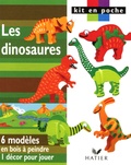  Hatier - Les dinosaures - 6 modèles en bois à peindre 1 décor pour jouer.