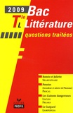Evelyne Lantonnet - Bac 2009 littérature Tle L - Questions traitées.