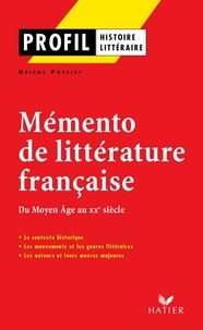 Hélène Potelet - Profil - Mémento de la littérature française.