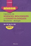 Corinne Chabert - Réussir l'épreuve de sciences biologiques et cosmétologiques CAP/BP/Bac Pro/BTS 2e année - Tome 2, Biochimie-biologie.