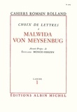 Romain Rolland et Romain Rolland - Choix de lettres à Malwida von Meysenbug - Cahier nº1.