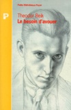 Theodor Reik - Le Besoin D'Avouer. Psychanalyse Du Crime Et Du Chatiment.