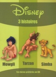  Disney - 3 histoires - Mowgli, Tarzan, Simba.