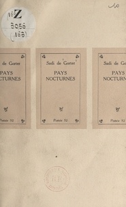 Sadi de Gorter - Pays nocturnes.