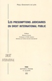 Pablo Sandonato de Leon - Les présomptions judiciaires en droit international public.