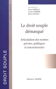 Sarah Cassella et Valérie Lasserre - Le droit souple démasqué - Articulation des normes privées, publiques et internationales.