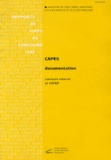 Guy Pouzard et  Collectif - CAPES externe et CAFEP Documentation - Rapports de jurys de concours 1999.