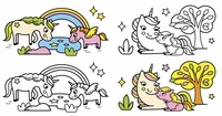 100 images de licornes à colorier !