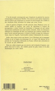 Théâtre. Volume 2, Plaidoyer pour un rebelle ; L'Horloge ; Les Yaquils ; La Fenêtre ; Ile déserte