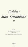 Jean Giraudoux - Cahiers numéro 15.