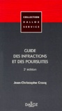 Jean-Christophe Crocq - Guide Des Infractions Et Des Poursuites. 2eme Edition 1996.