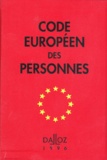  Collectif - Code Europeens Des Personnes. Deuxieme Edition, 1996.