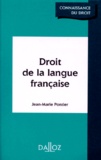 Jean-Marie Pontier - Droit de la langue française.