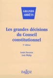 Louis Favoreu - Les Grandes Decisions Du Conseil Constitutionnel. 9eme Edition.