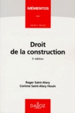 Roger Saint-Alary et Corinne Saint-Alary-Houin - DROIT DE LA CONSTRUCTION.