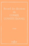  Conseil constitutionnel - Recueil Des Decisions Du Conseil Constitutionnel. Edition 1998.