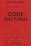 Bernard Maligner - Code Electoral. Edition 2001.