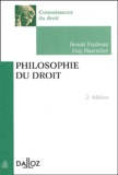 Benoît Frydman et Guy Haarscher - Philosophie Du Droit. 2eme Edition 2002.