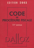 Jean Lamarque - Code De Procedure Fiscale. 11eme Edition.