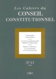 Michel Fromont et Jacqueline Morand-Deviller - Les Cahiers du Conseil constitutionnel N° 15 : .