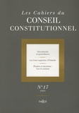 Monique Pauti et  Collectif - Les Cahiers du Conseil constitutionnel N° 17, 2004 : .