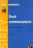 Richard Ghevontian - Droit communautaire - Edition 2006.