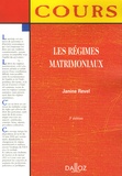 Janine Revel - Les régimes matrimoniaux.