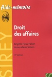 Brigitte Hess-Fallon et Anne-Marie Simon - Droit des affaires.