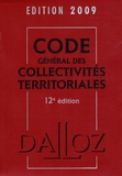 Jean-Claude Douence - Code général des collectivités territoriales 2009.