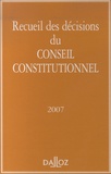  Dalloz-Sirey - Recueil des décisions du Conseil constitutionnel.