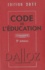  Dalloz - Code de l'éducation commenté - Edition 2011.